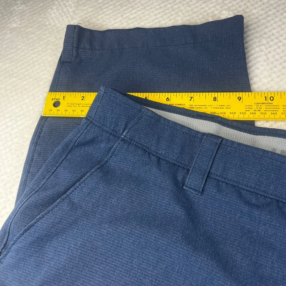Under Armour Mens Blue Match Play Pants 42/32 Measures 40/31 Flat Front I159 - Picture 7 of 11